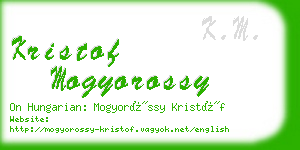 kristof mogyorossy business card